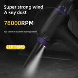 2 in 1 78000RPM Electric Air Duster Blower 125W Wireless Portable Vacuum Cleaner Gun For Car Computer Keyboard PC USB Charging