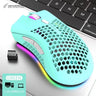 BM600 Rechargeable Gaming Mouse USB 2.4G Wireless RGB Light Honeycomb Gaming Mouse Desktop PC Computers Notebook Laptop Mice