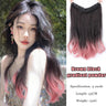 FORLISEE Synthetic Long Curly Hair Gradient Paris Painted Wig Patches With Increased Hair Volume And Fluffy Hair Extensions