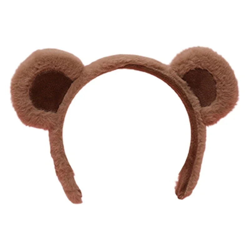 Lolita Plush Hair Hoop Animal Bear Ears Headwear Furry Headband Cute Headpiece Anime Fancy Dress Kawaii Cosplay Accessories