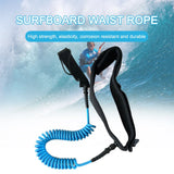 Coiled Leash Maximum Tensile Length Up To 10 Feet Surfboard Leash Surf Safety Waist Rope for Surfing Beginner Practicing Supply