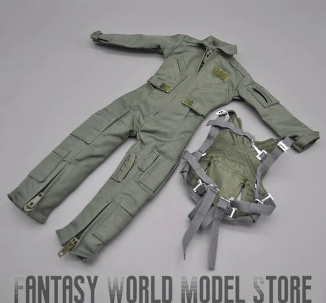 DML 1/6 Scale Male Soldier Modern US Air Force Pilot Army Green Bodysuit Combat Chest Brace Set for 12'' Action Figure Body Doll