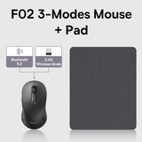 Baseus F02 Wireless Mouse Bluetooth 5.2 2.4G 4000DPI Ergonomic 6 Mute Buttons Mice for iPad MacBook Tablet Laptop Computer Mouse