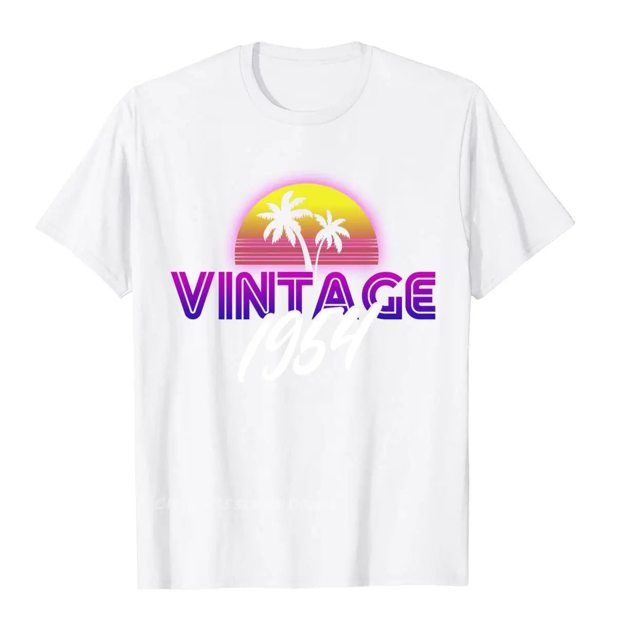 Retrowave Vintage 1954 Birthday Gift Printed On Premium Cotton Men Tees Custom Plain T Shirts