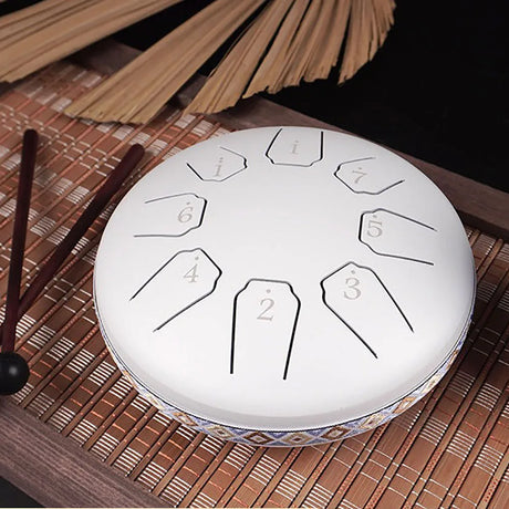 Tongue Drum 6 Inch 8 Tone Mini Ethereal Drums Children Steel Hand Drums Yoga Meditation Professional Percussion Instruments Gift