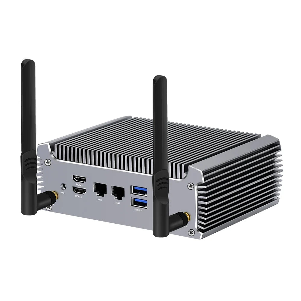 KINGNOVY Fanless AMD Mini PC Ryzen 7 5800U 7730U Barebone Desktop Computer 4K Dual HD Windows 11/10 HTPC Gaming PC WiFi6 BT5.2