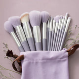 13pcs Essentials Makeup Brushes Set Portable Cosmetic Brushes with Polished Handle Cosmetic Tools Accessories B99