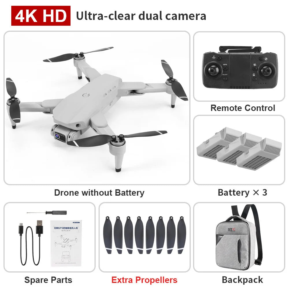 L900 PRO Drone 4K Professional 5G WIFI FPV GPS HD Camera Photography Brushless Foldable Quadcopter 1200M RC Toy Gift