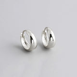 WANTME 925 Sterling Silver Premium Matte Minimalism Unisex Huggies Ear Hoops Earrings for Women Gothic Piercing Men's Jewelry