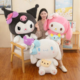 New 40/50cm Kawaii Sanrio Kuromi My Melody Cinnamoroll Plush Toys Doll Pillow Anime Cartoon Room Decoration Dolls Kids Gifts