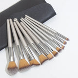 4/10Pcs Champagne Makeup Brushes Set For Cosmetic Foundation Powder Blush Eyeshadow Kabuki Blending Make Up Brush Beauty Tool