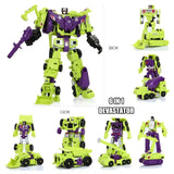 HZX 6In1 Devastator Haizhixing Transformation Toys Anime Action Figure KO G1 Robot Aircraft Engineering Vehicle Model  NO Box