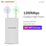 Comfast 300M/1200M Outdoor Access Point Wireless WiFi Extender 2.4G/5GHz AC1200 Wide-Area Router WiFi Antenns Street Reapter AP