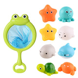 Children's bath toys Induction water play light-up animal bathroom toys light net fishing turtle coax baby