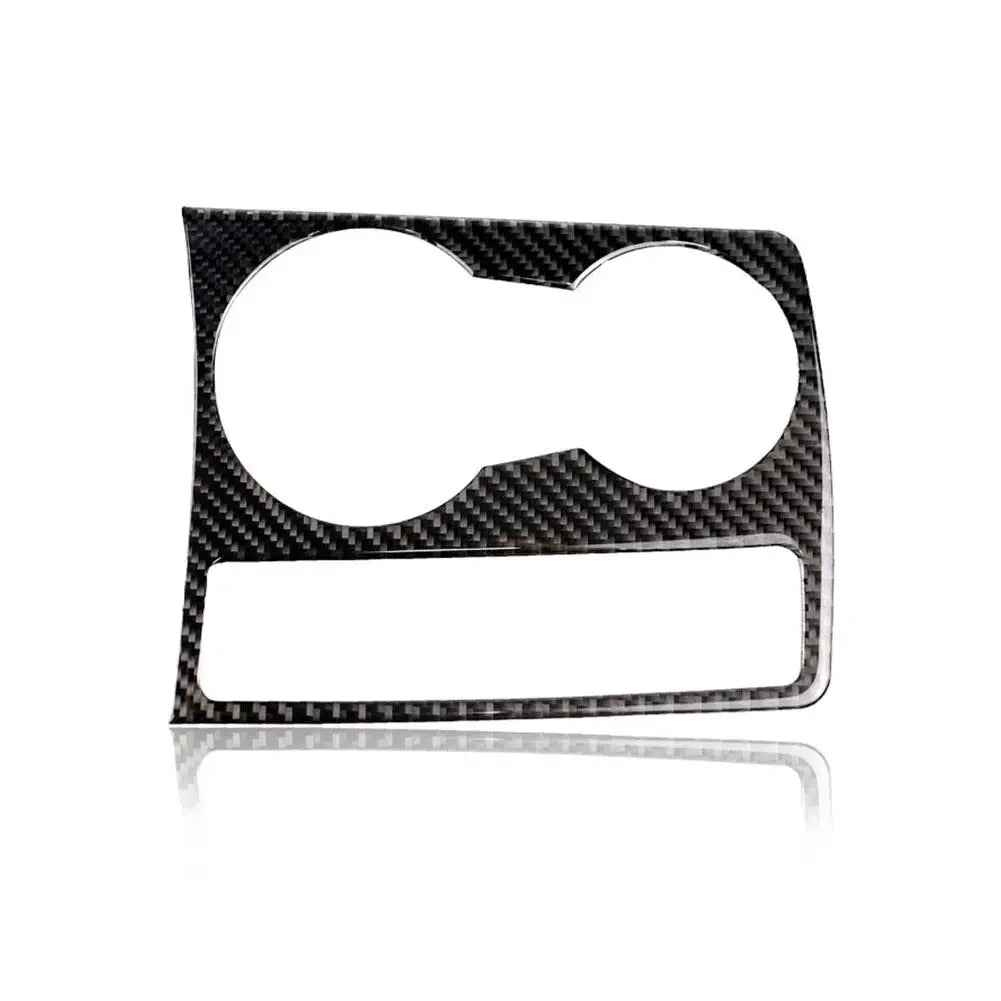 For Audi A4 B8 2009-2016 Carbon Fiber Cup Holder Panel Cover Decorative Sticker Modification Of Car Interior Accessories