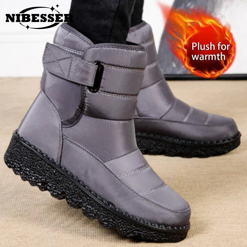 New Women Boots Winter Snow Boots Platform Shoes For Women Ankle Boots Waterproof Botas Mujer Keep Warm Botines Cotton Shoes