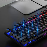 3-piece Set Gaming Keyboard Mouse Headphone Set Wired Backlight Game 104 Keys Keyboards 1600DPI Mice Headset Combos for PC Gamer