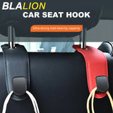 BLALION Car Seat Hook Hanger Hook Flip Leather Suede Auto Back Seat Headrest Hooks Storage Hanger Upgrade Car Interior Organizer