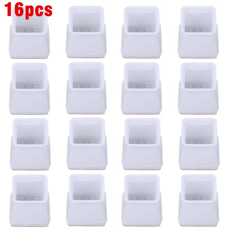 Upgraded 8/16pcs Furniture Silicone Protection Cover with Felt Pads Chair Legs Floor Protectors Caps Anti-Slip Table Feet Covers