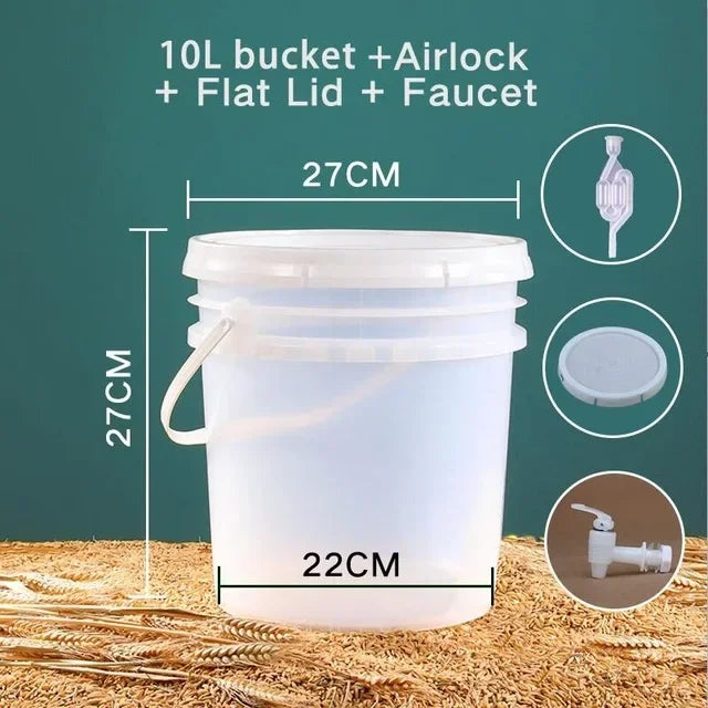 Airlock & With Brewing Home Barware Kit For Equipment Wine Making Fermenter Fermentation Bucket Beer Container