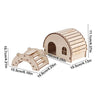 Wooden Hamster Hideout Small Hut Wooden House For Dwarf Hamster Reusable Small Animals Cage Accessories Animal Habitat Decor For