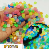 1000/500Pcs Garden Decoration Outdoor Luminous Stones Glow In The Dark Pebbles Aquarium Fish Tank Yard Decor Crystals Rocks Bulk