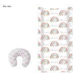 2pcs Printed Nursing Pillow Case Diaper Changing Pad Cover Set for Newborns Comfortable Baby Nappy Changing Mat Sleeve