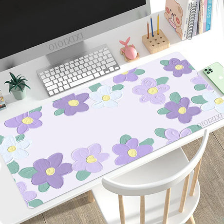 Mouse Pad Gamer Cute Aesthetic Kawaii Oil Painting XL Mousepad XXL Mechanical Keyboard Pad Office Office Accessories Mice Pad