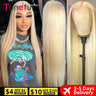 13x6 HD Transparent 613 Blonde Lace Frontal Human Hair Wigs 613 Bob Wig Brazilian Bone Straight 13x4 Lace Front Human Hair Wigs