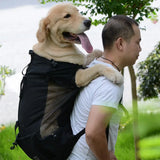 Large Dog Carrier Bag Pet Travel Carrying Backpack Dog Head Out Breathable Double Shoulder Bag Outdoor Bicycle Hiking Backpack