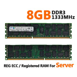 Samsung Memoria DDR3 DDR3L 4GB 8GB 16GB 1333 1600 1866MHz Server Memory PC3-12800R REG ECC RAM Registered Memory with Radiator