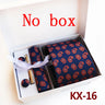 Ties For Men Luxury Tie Set Gift Box Jacquard Necktie Pocket Square Clip Cufflinks Handkerchief Corbata