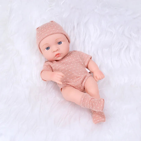 20CM Reborn Baby Doll Toddler Real Soft Touch Mini Soft and Full Body Silicone Reborn Toddler Doll lifelike Newborn Doll Toys