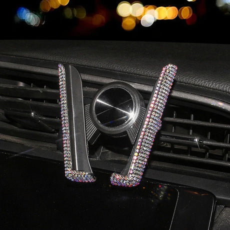 New Bling Car Phone Holder Rhinestones Air Vent Smartphone Support Crystal Diamond Phone Clip Car Interior Accessories for Girls