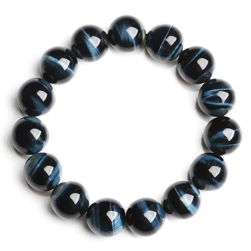 5A Royal Blue Tiger Eye Tiger Eye Beads Bracelets Men High Quality 6/8/10/12mm Natural Stone Bracelets for Women Fashion Jewelry