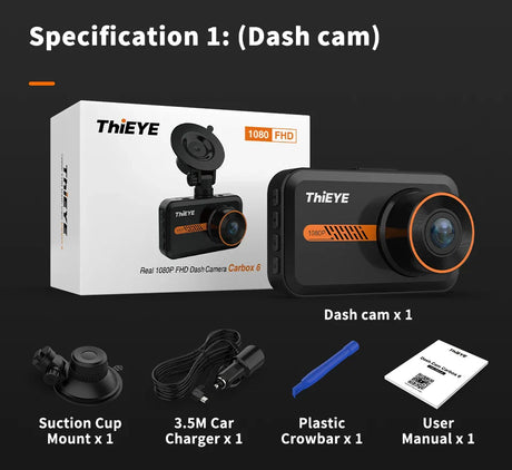 ThiEYE 3.0 Inch Dash Cam Dual Lens 1080P HD Recording Car Camera DVR Car Recorder Stream Media With G-Sensor Motion Detection