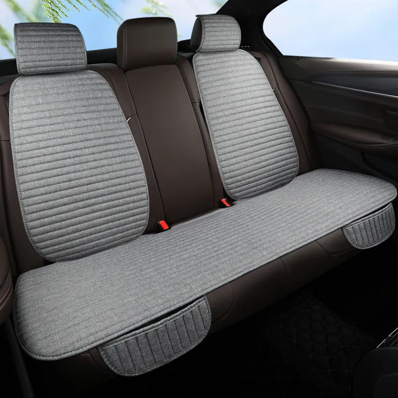 Car Seat Cover Flax Seat Protect Cushion Automobile Backrest Cushion Pad Covers Mat Four Seasons Car Supplies Set