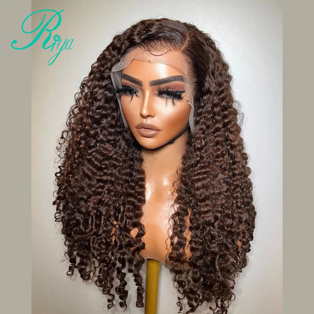 Ginger 13x6 Lace Front Human Hair Wigs For Women Pre Plucked 250% Brazilian Jerry Curly 4x4 Lace Closure Wig Human Hair Remy