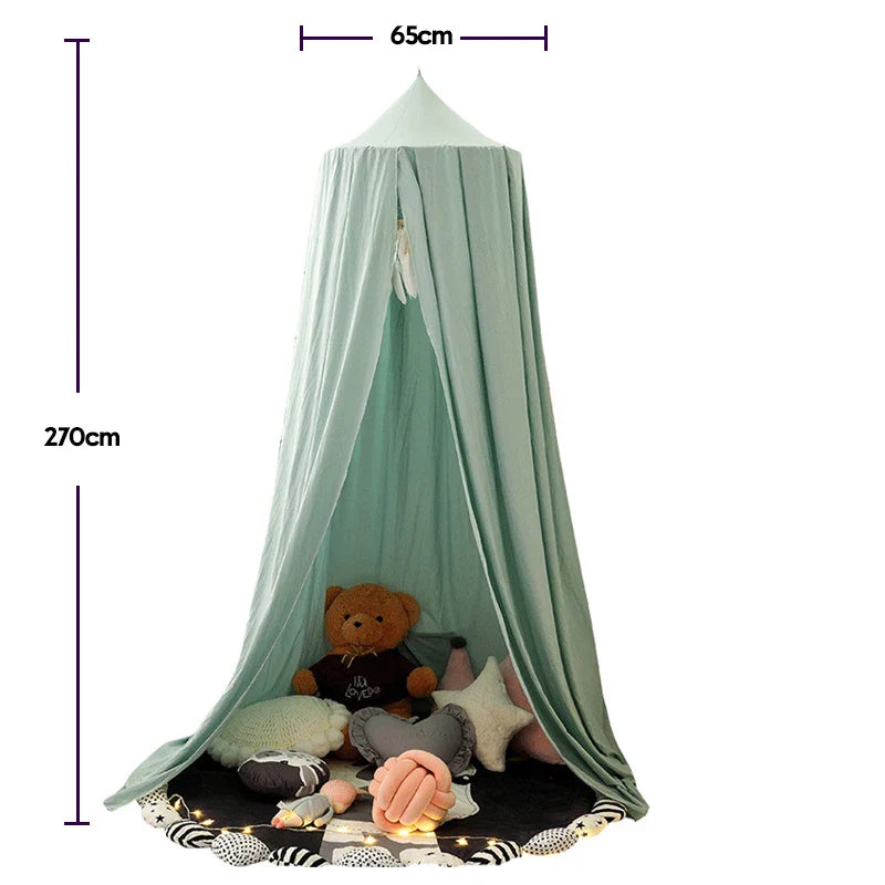 Kids Mosquito Net Girl Princess Hanging Bed Canopy Baby Crib Curtain Home Decoration Living Corner Play   Reading Nook Decor