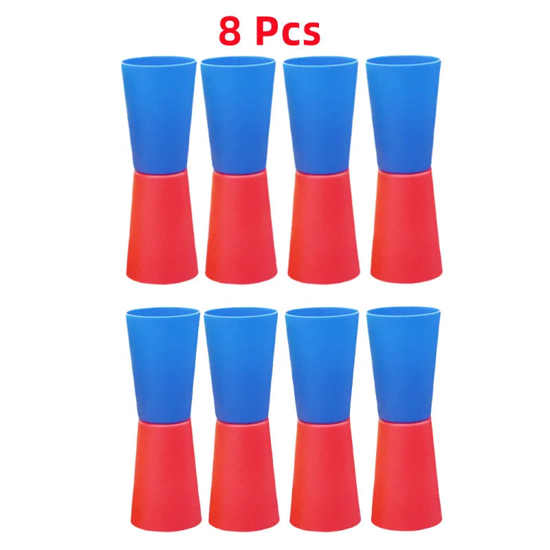 Multi Person Outdoor Sports Flip Cup Toys Kids Fun Game Flip Cup Shuttle Run Agility Cone Body Coordination Sports Equipment