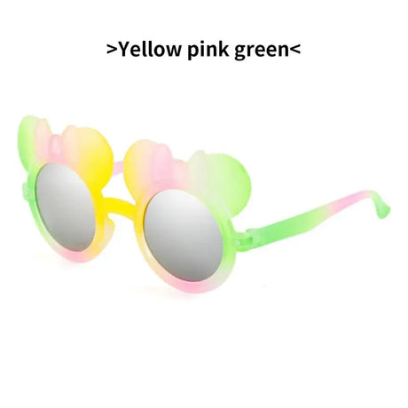 Sunglasses Cute Childrens Glasses Cartoon Bear Ear Gafas Sol Mujer Sun Glasses Colorful Round Lovely Polarized Kids Gafas De Sol