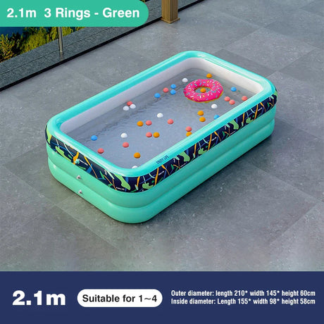 2M Large Swimming Pool Inflatable Pool Free Shipping Foldable Pools for Family Summer Water Games Water Play Toys for Kids Gifts