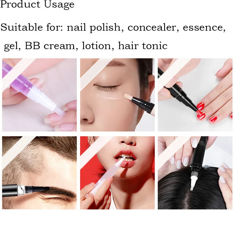 20 PCS Transparent Twist Pens Empty Nail Oil Pen with Brush Empty Cuticle Oil Pen Cosmetic Container Pen Lip Gloss Tubes