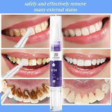 V34 Teeth Whtening Toothpaste Pen Tooth Gel Brighten Clean Serum Stains Remover Travel Partable Purple Color Toothpaste Pen