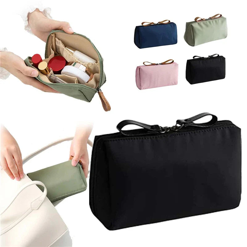 Waterproof Large Capacity Makeup Bag Multiple Colors Dacron Travel Storage Bag Partitioned Cosmetic Pouch Handbag Lipstick Pack