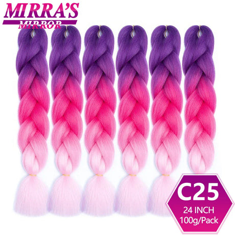 Synthetic Jumbo Braids Hair Omber Braiding Hair Extensions for Women Yaki Texture Black Blue Fake Hair Mirra’s Mirror