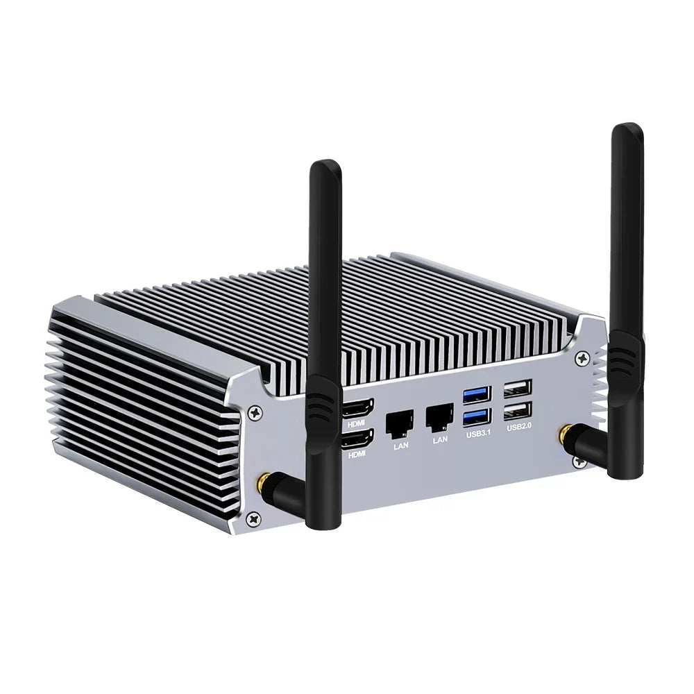 Topton Fanless Mini PC AMD Ryzen 7 7730U 8 Core 16 Threads Barebone PC Desktop Gaming Computer Windows 11 HTPC 2x4K WiFi6 BT5.2