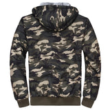 Men's Zip Up Hoodie camouflage Heavyweight Winter Sweatshirt Fleece Sherpa Lined Warm Jacket