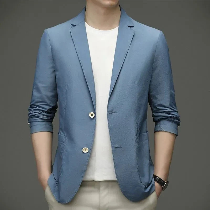 Men's 2023 New Ice silk Lightweight Spring And Summer Thin Men's Blazer Casual Men's Suit Jacket