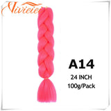 6 Pcs 24” Synthetic Braiding Hair Pink Jumbo Braids Hairstyles Purple Blue Blonde Ombre Hair Extensions For Women 100G/Pack